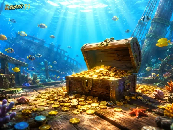 Tampilan permainan Fishing Expert dengan suasana laut